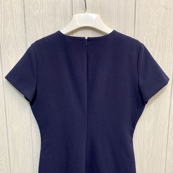 Likely Beckett Navy Short Sleeve Ruffle Dress Size 12 NWT - Picture 8 of 9